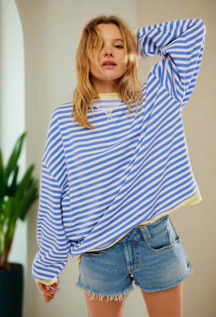 Luna Striped Oversized Jumper