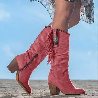 Mara™ - Real Leather Cowboy Boots